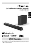 Hisense HS2100 2.1CH 240W Soundbar With Wireless Subwoofer