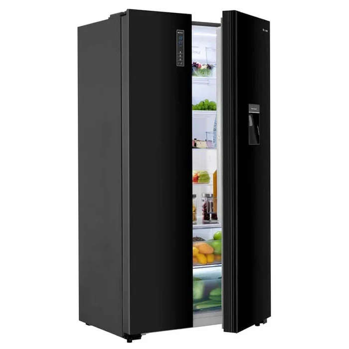 Hisense fridge 549L non frost side by side black with water dispenser REF668DR Hisense fridge 549L non frost side by side black with water dispenser REF668DR